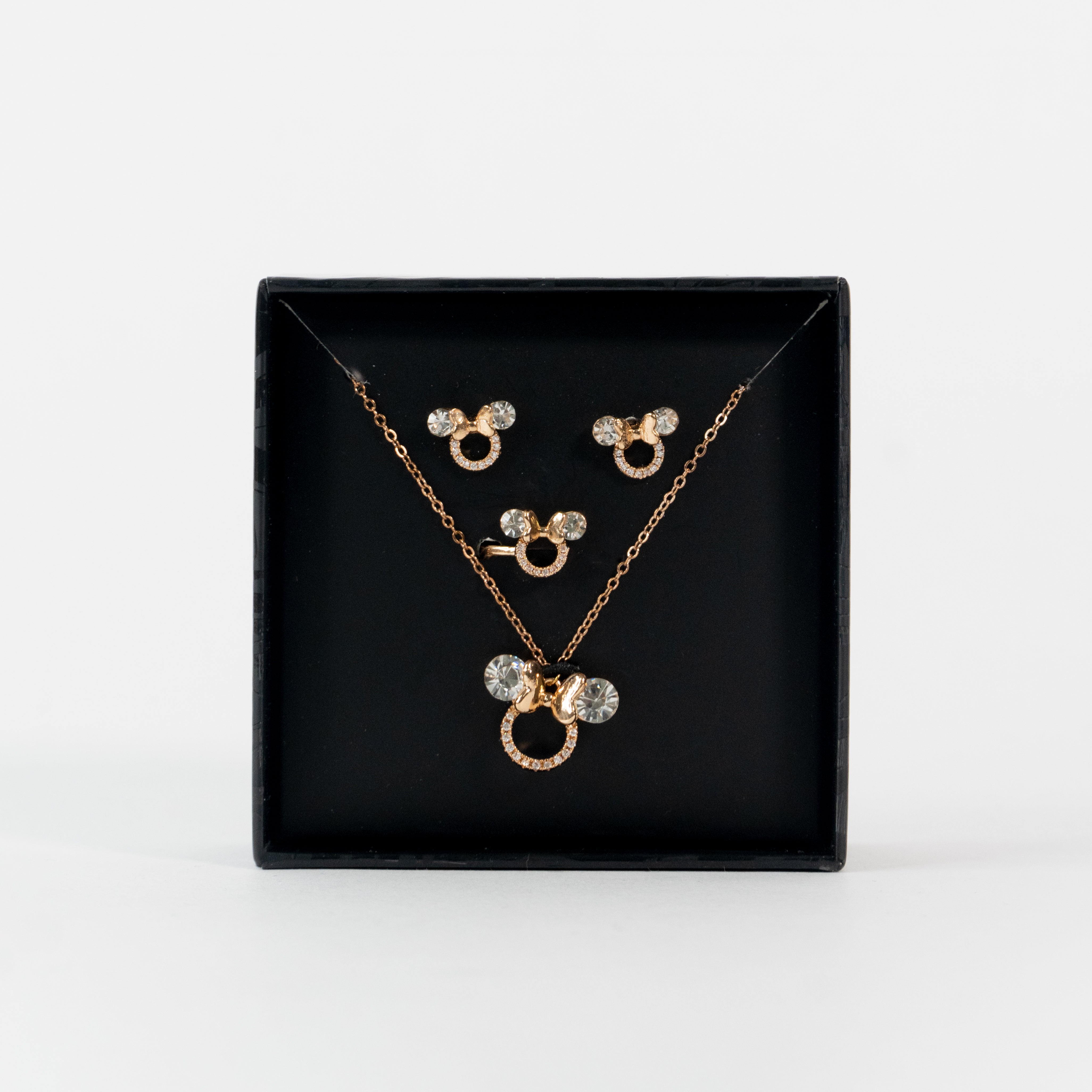 Juego Aretes Collar Minnie