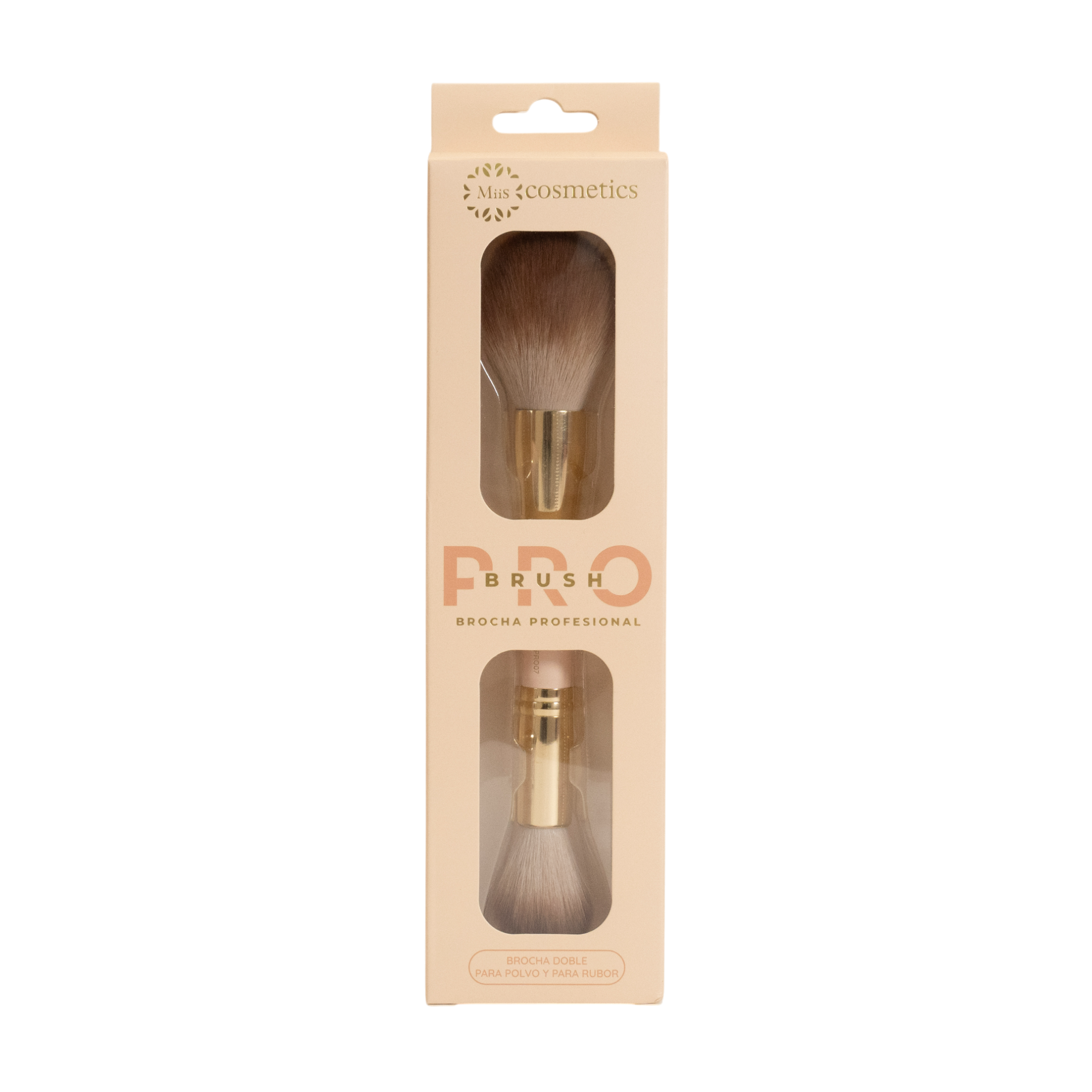 Brocha Duo Polvo-Rubor Pro Miis Cosmetics