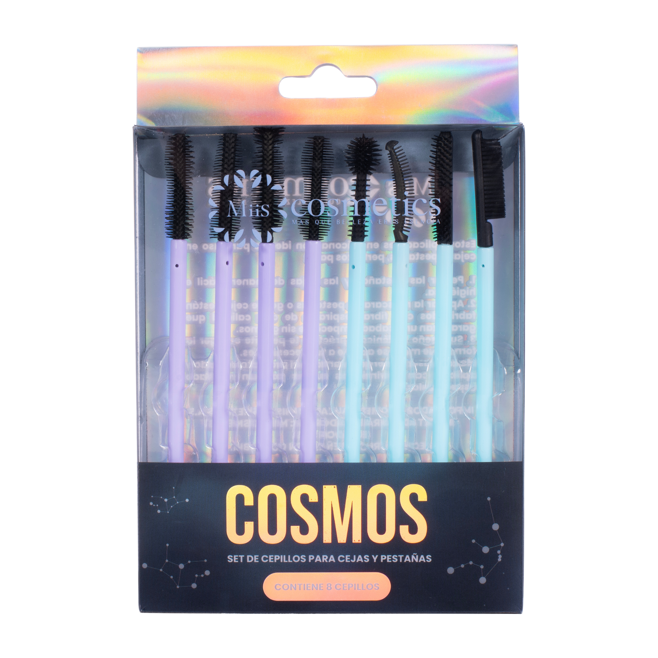 Set de cepillos para cejas y pestañas x 8