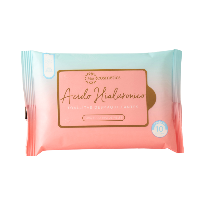 Toallitas desmaquillantes x 10 ácido hialurónico
